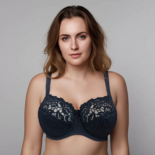 Wholesale Black Plus-Size Lace Bralette by ORIETTA AVEC – B2B supplier, MOQ 300 pieces